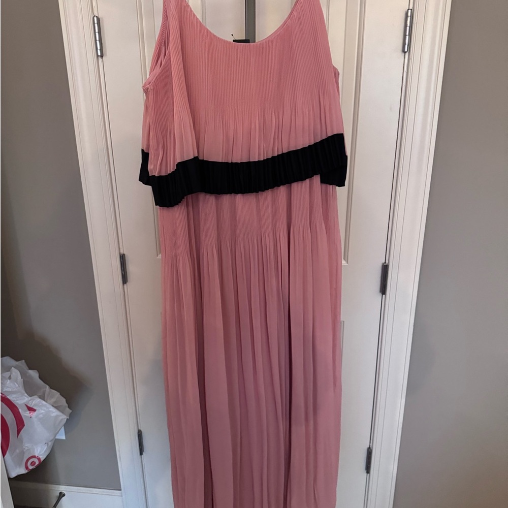 Lane Bryant Pink and Black Pleated Sundress - Picture 7 of 8